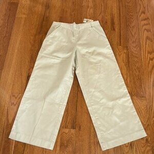 NWT JACOB CROPPED WIDE LEGS PANTSTWO FRONT POCKETS SIZE 34 cotton pants